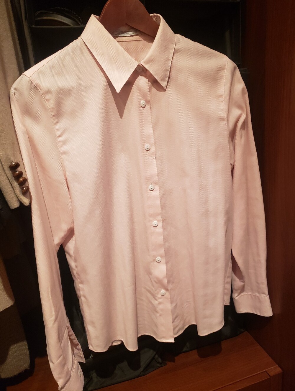 Lady Foxcroft Wrinkle Free Pink Blouse Small